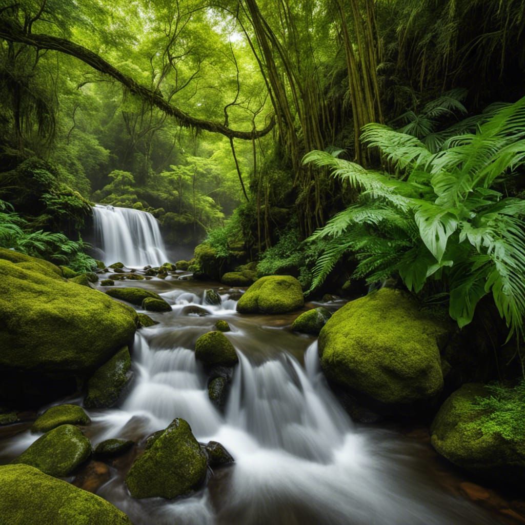 tropical waterfall 7