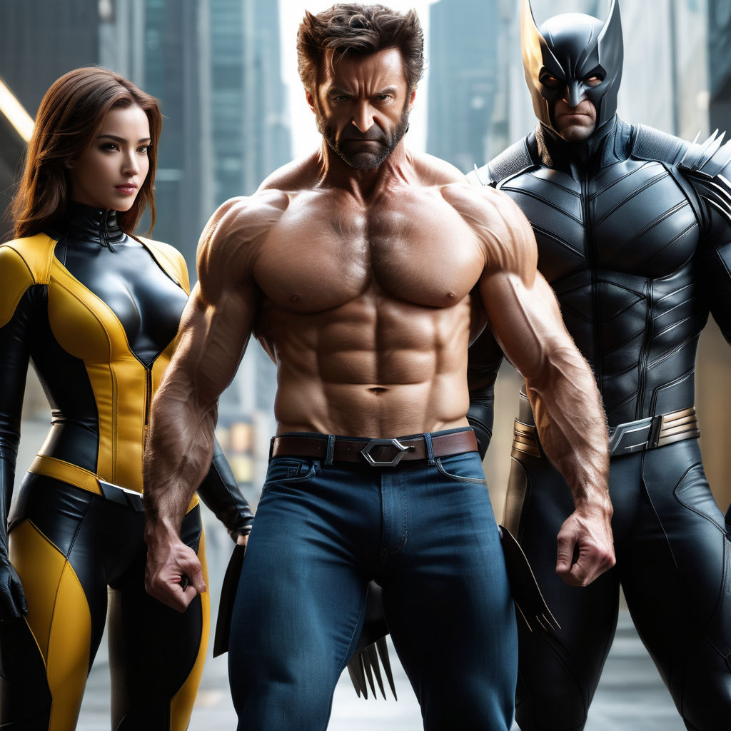 Wolverine, Kitty, and Some Dude from Gotham