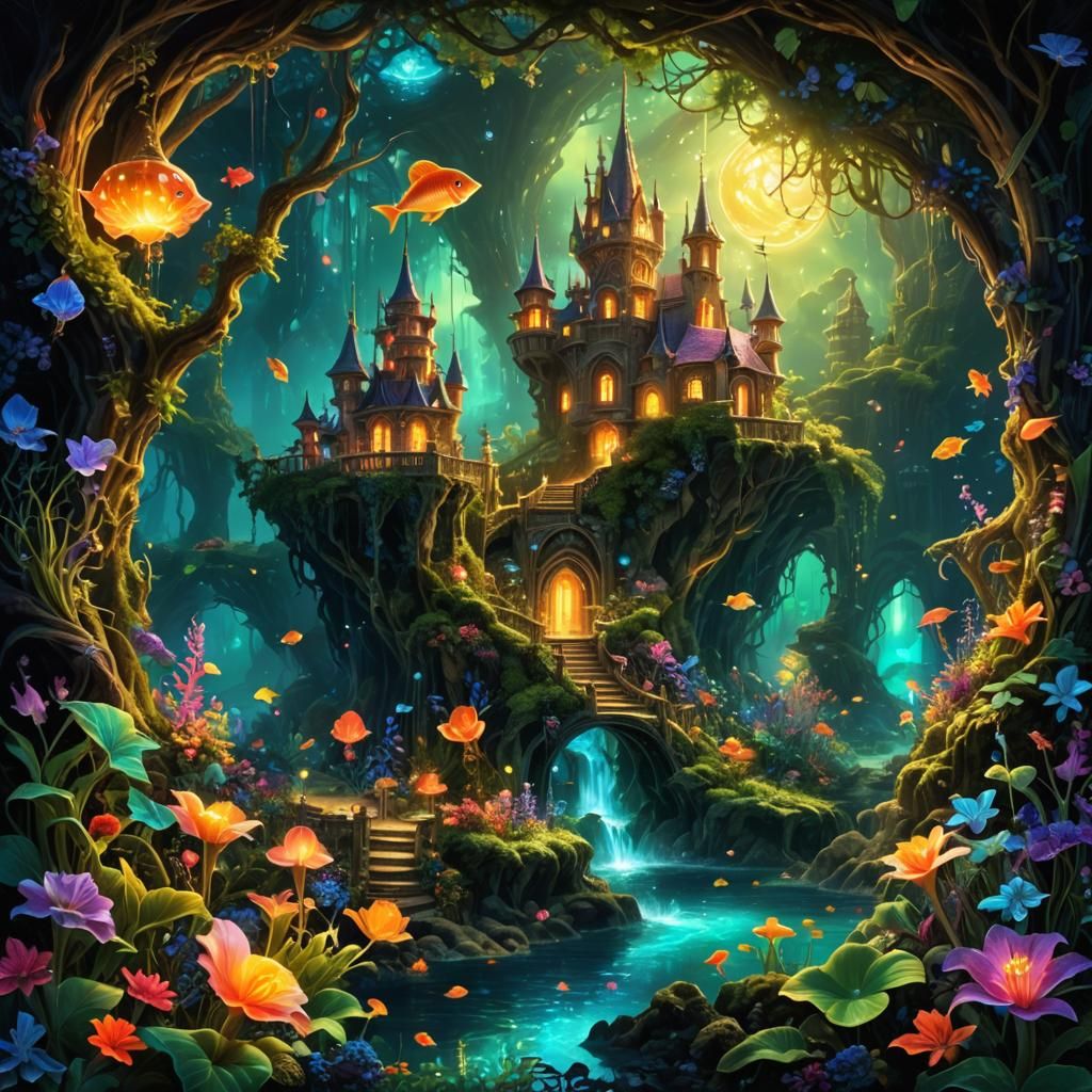 Hidden Kingdom Beneath the Waves - AI Generated Artwork - NightCafe Creator