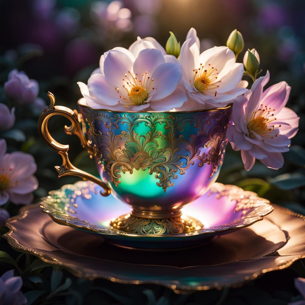 Dreamy iridescent illusive tea  by @StephanieB