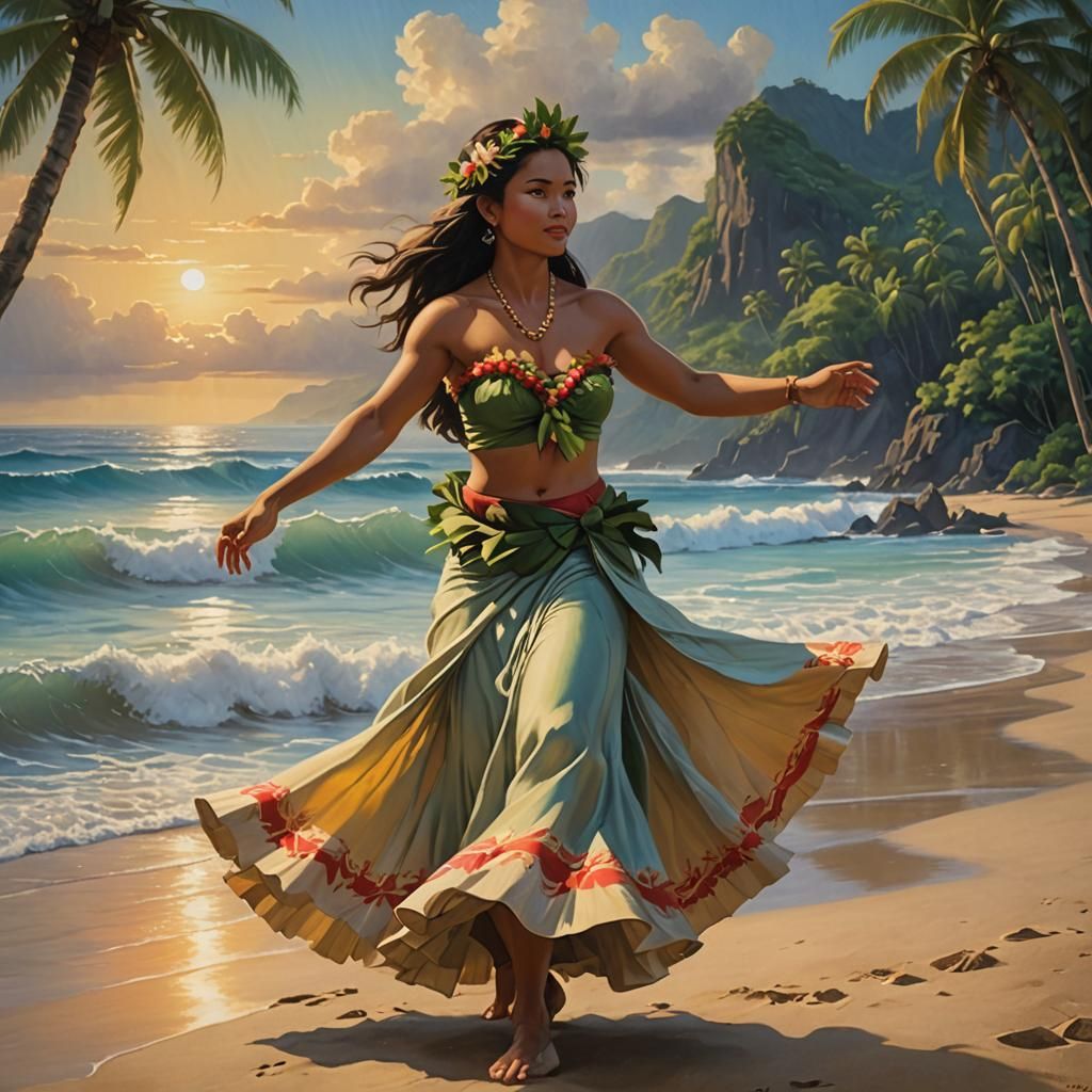 Hula  by @Booth31AIart