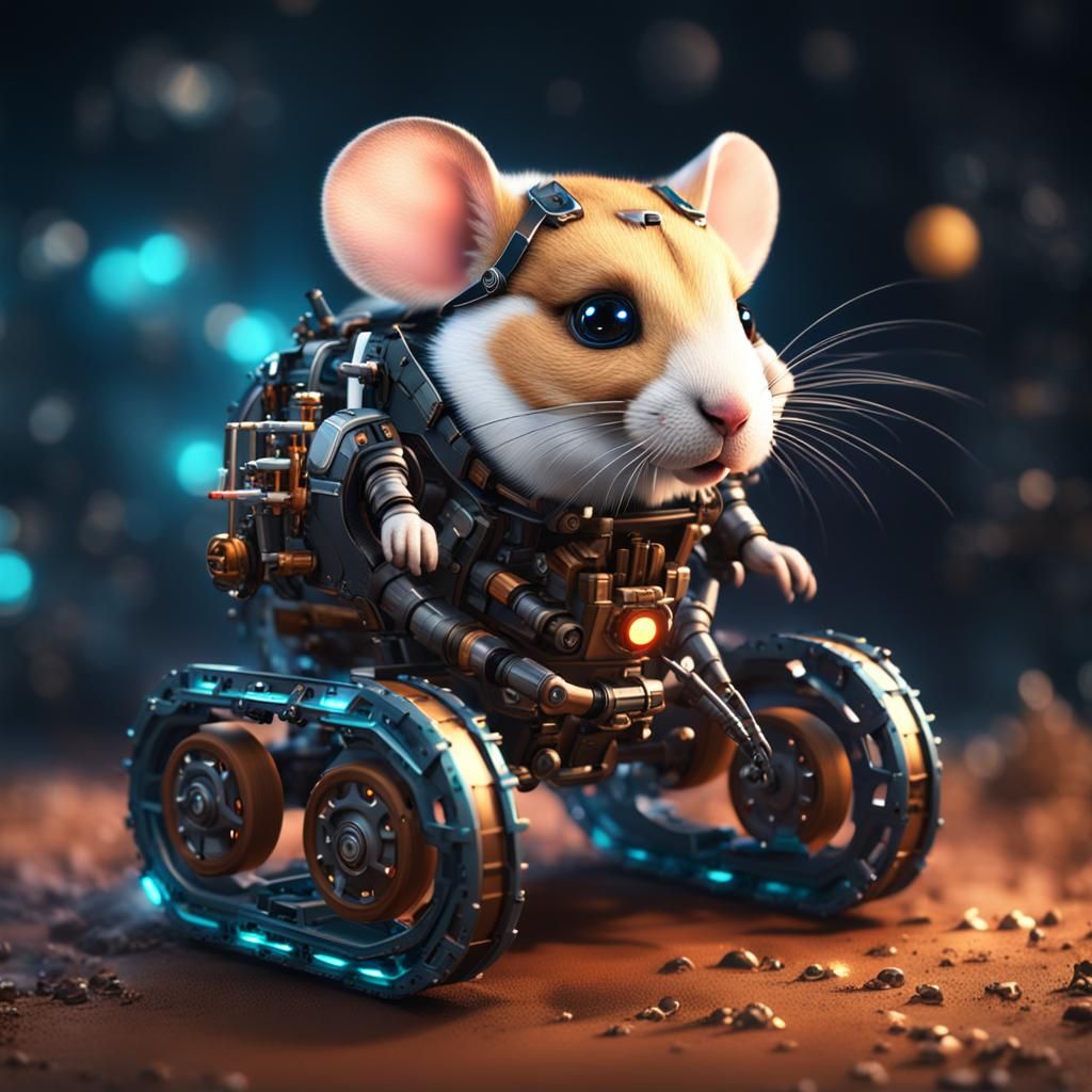 Cybernetic hamster  by @dinsat