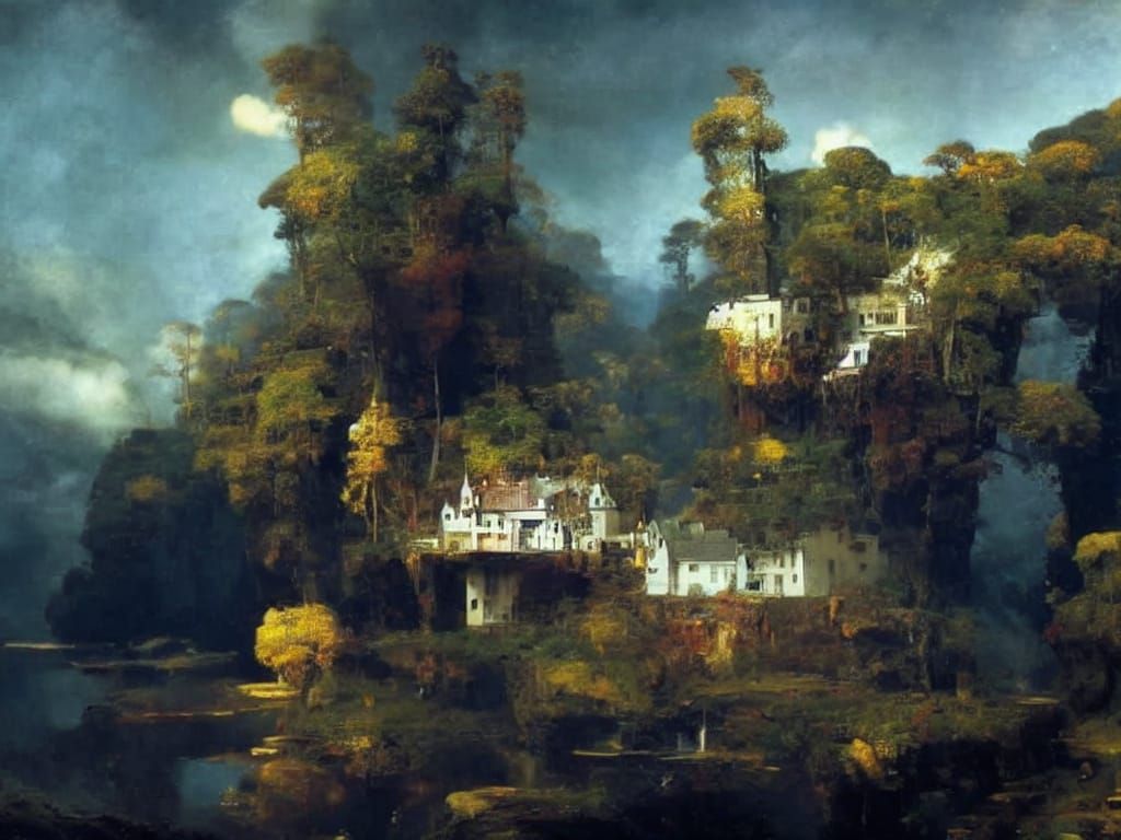 evening: beams on the lucky