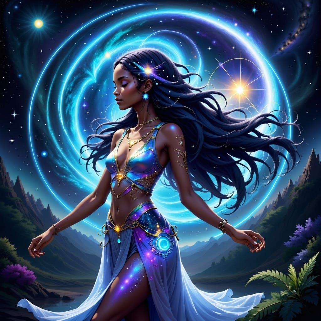 Ethereal Being Encodes Cosmic Secrets in Dreamlike Realm
