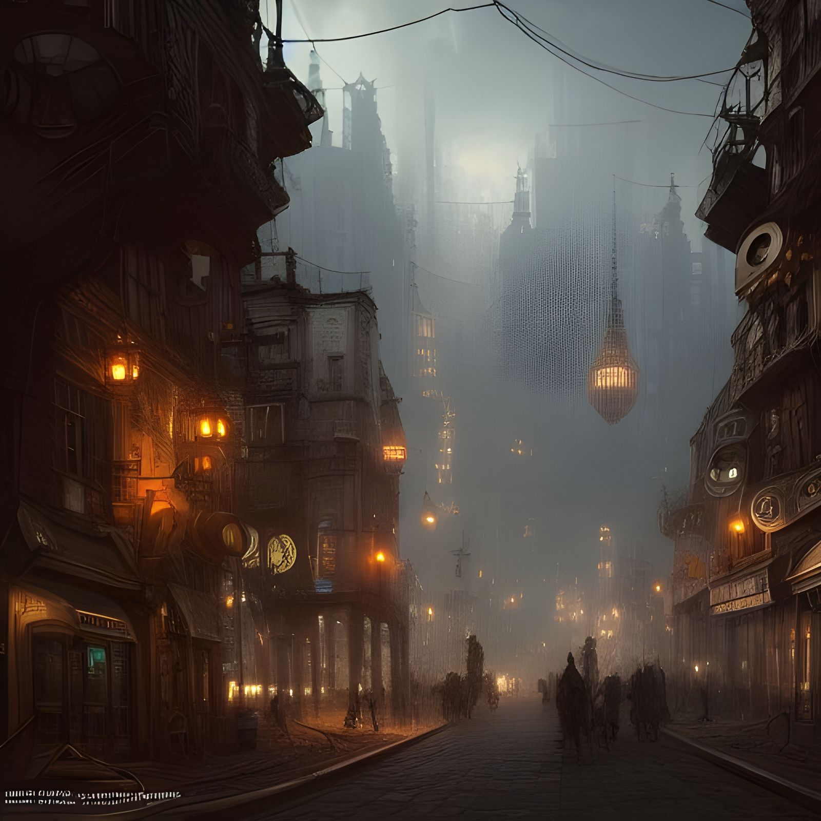 Steampunk City V - AI Generated Artwork - NightCafe Creator