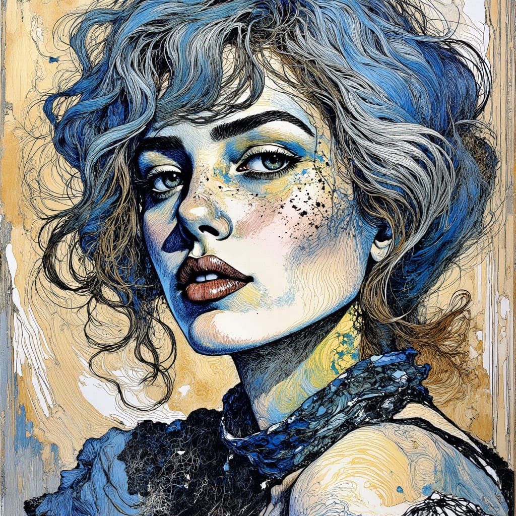 La fille aux cheveux bleus