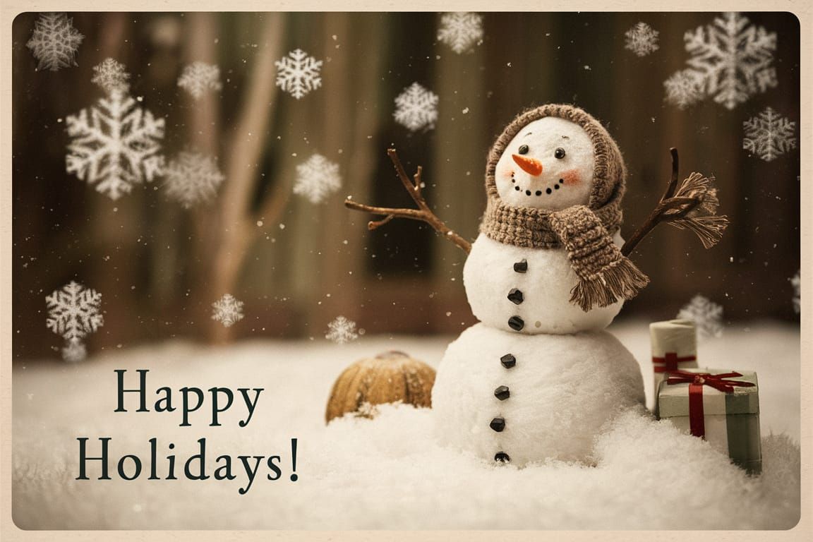 A vintage holiday postcard  by @Nereids of AU