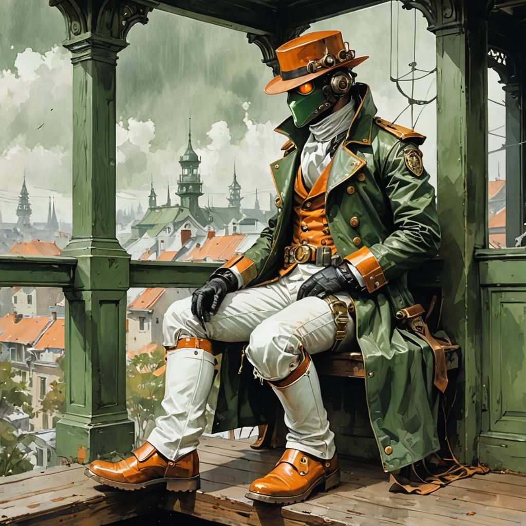man in mask  by @Des Kitten