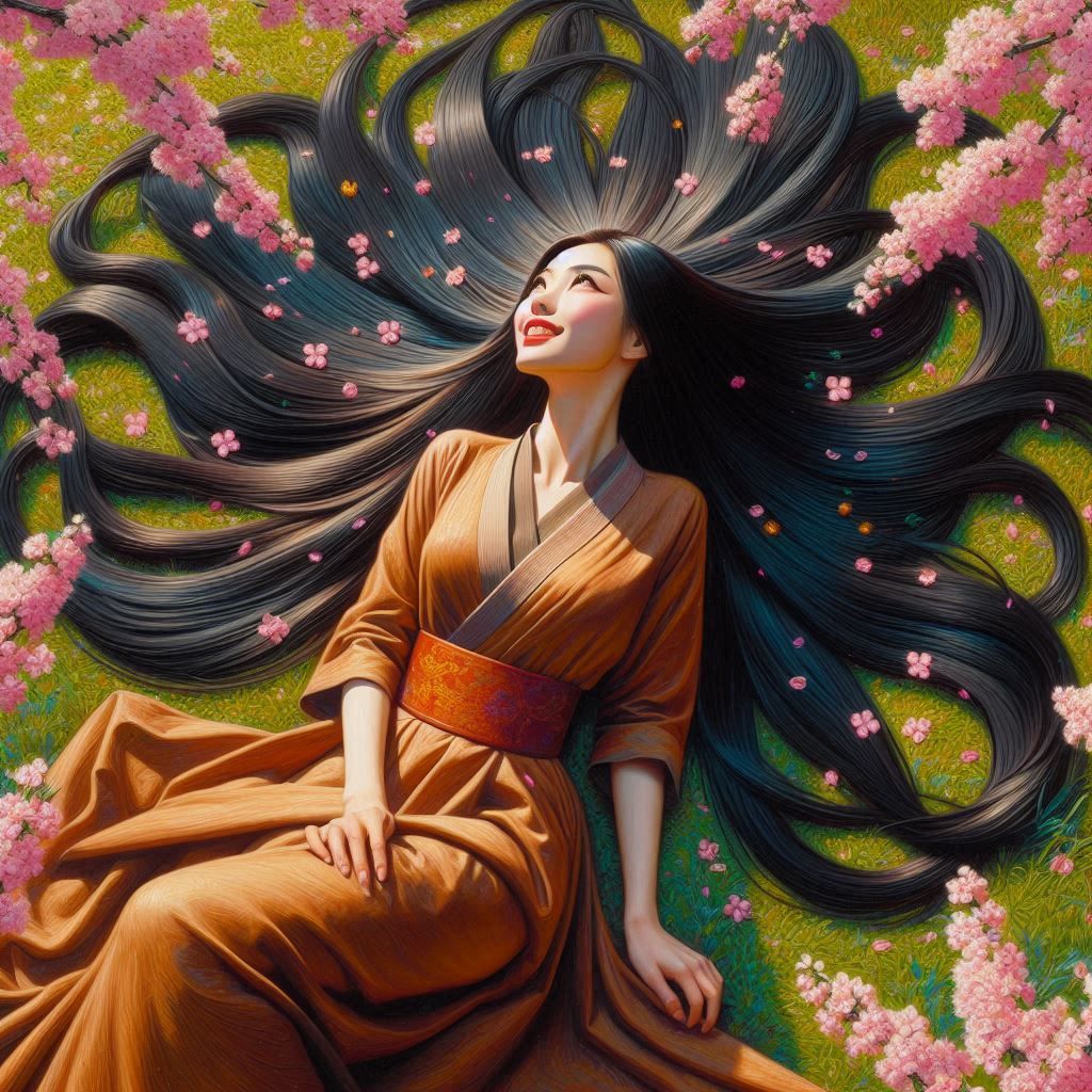 Modern Lady Of Silk: Among The Cherry Blossoms #3