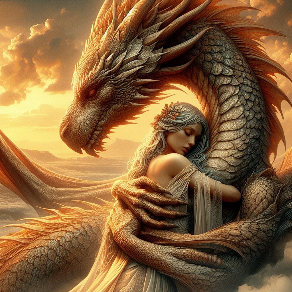 Woman  and Dragon