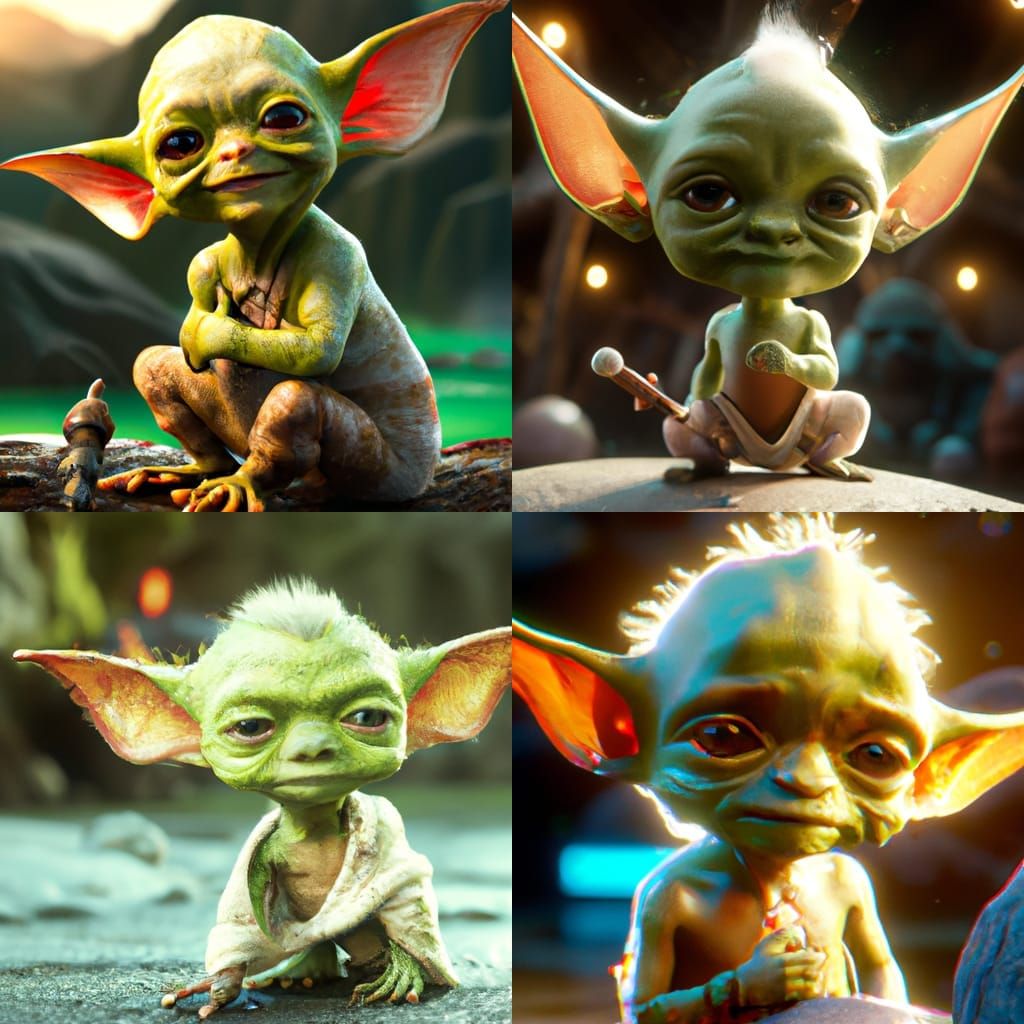 Baby yoda is so cute!!  by @Isaac Steele
