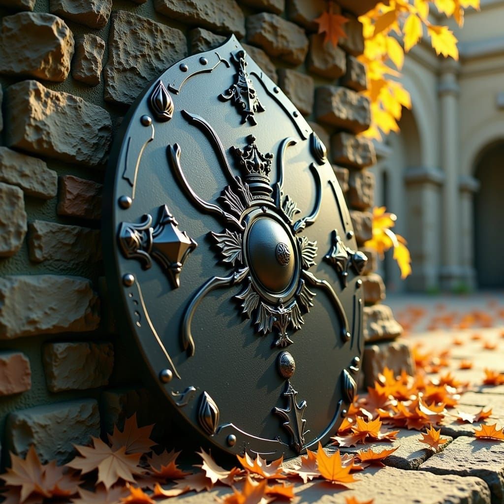  <lora:DangerousBeauty:1.0> The iron shield.