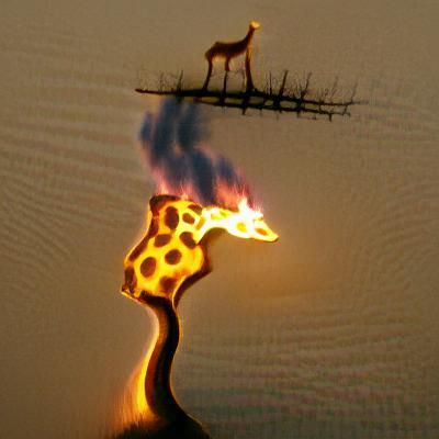Burning giraffe