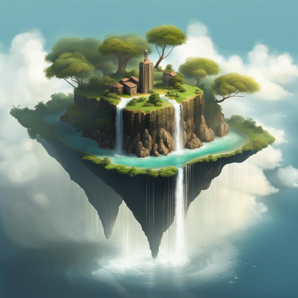 Fantasy Falls - AI Generated Artwork - NightCafe Creator