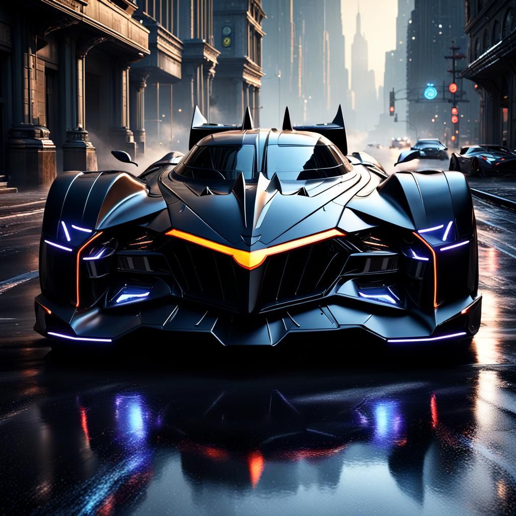Futuristic Batmobile  by @Accidentalrage