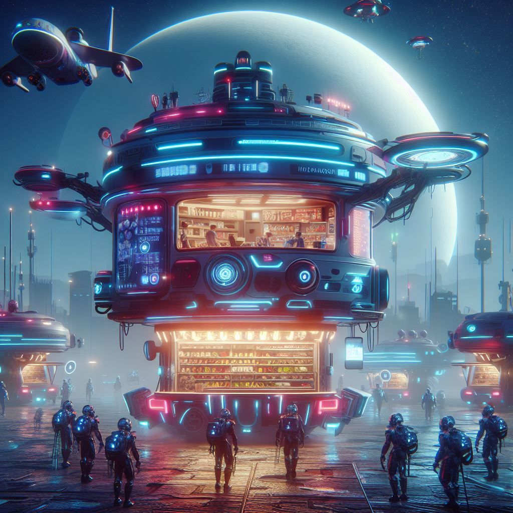 Futuristic Takeaway Shop
