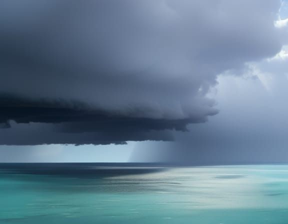 Storm Clouds ominous weather over the sea