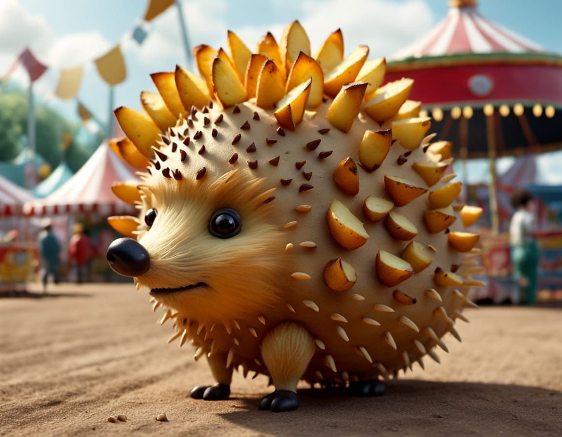 Potato 'Wedge-hog'  by @Doomblob