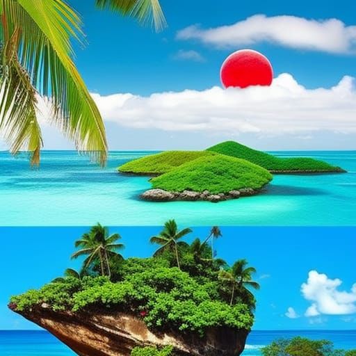 Magical tropical island 