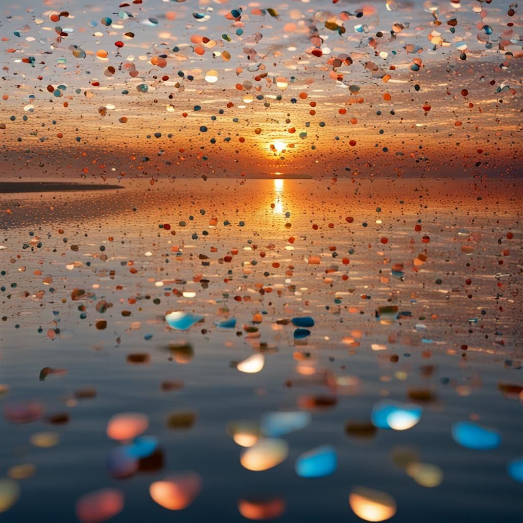 Confetti Sunset AI Generated Artwork NightCafe Creator