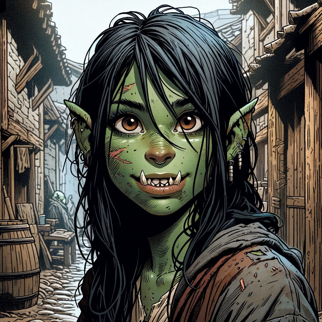 Amelia, half-orc urchin