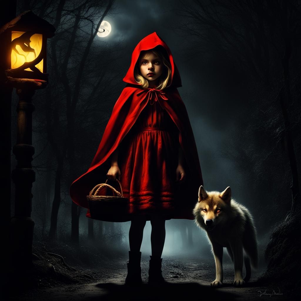 Seems Like Little Red Riding Hood has an ally - AI Generated Artwork ...