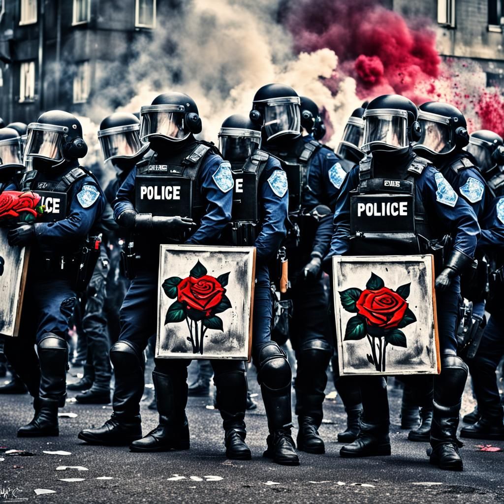 Police riot squad - AI Generated Artwork - NightCafe Creator