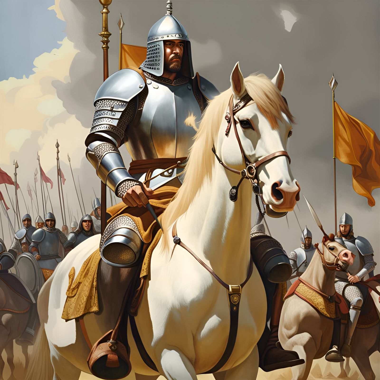 Crusaders Knight Warrior in Battlefield - NFT - AI Generated Artwork ...