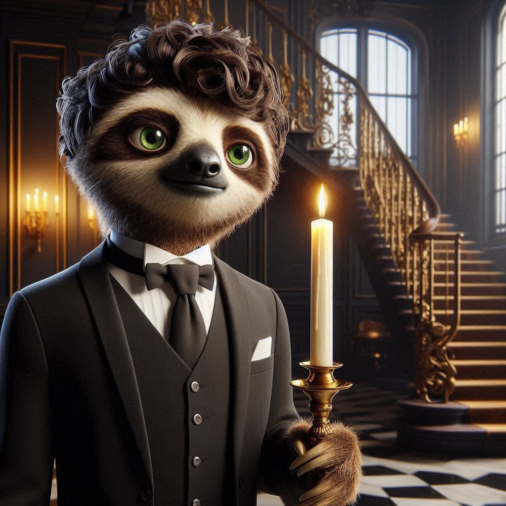 Sloth Curry as Wadsloth the butler, in “Clue”