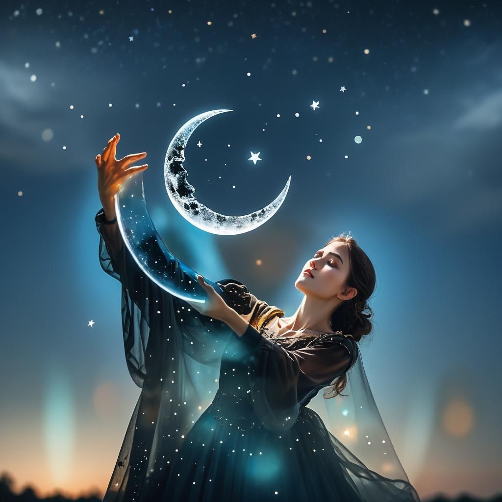 Glass Moon  by @KookieKreator