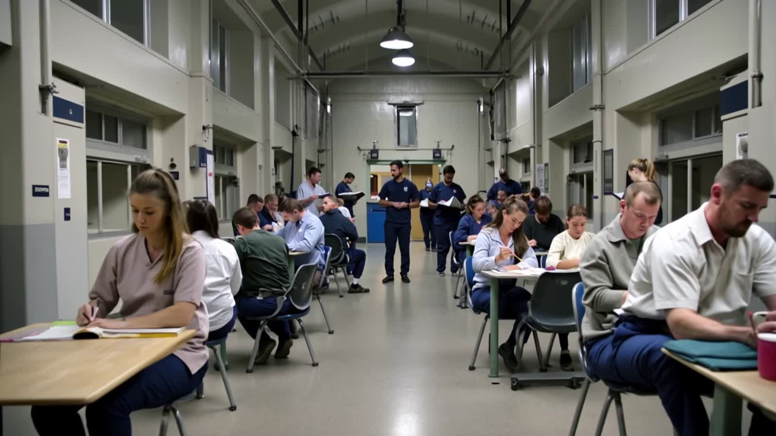 animaciones de reclusas con imagenes reales realizando talleres en la carcel