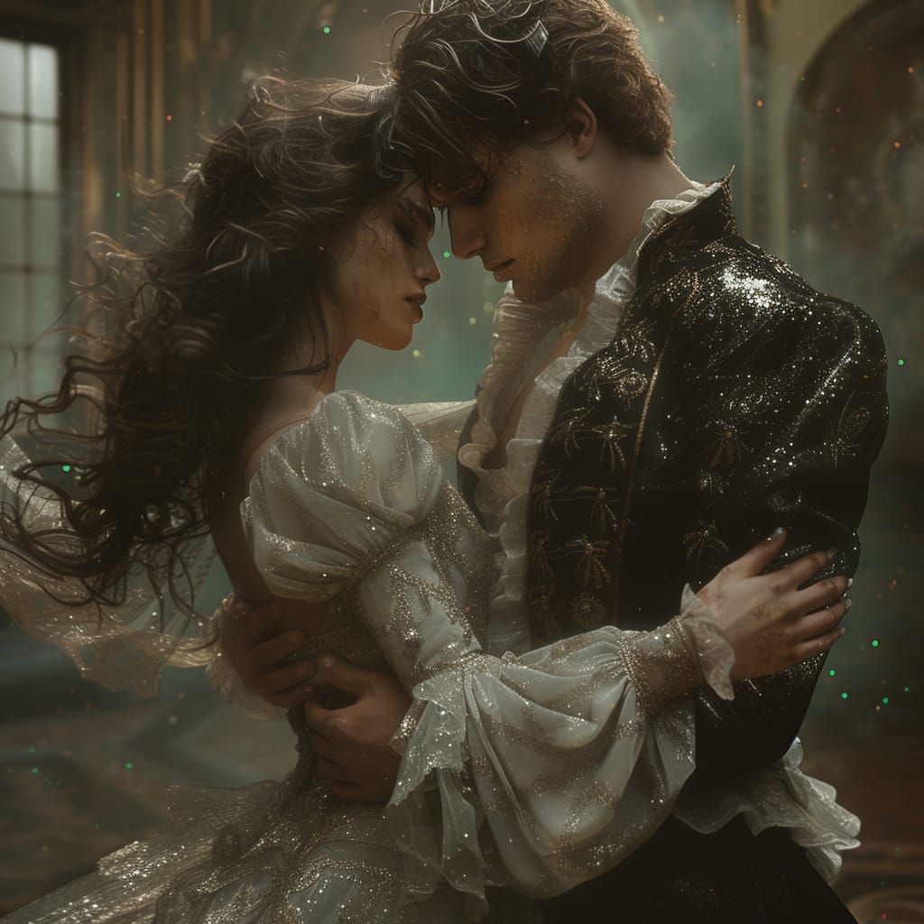 A man dances with someone who isn’t there