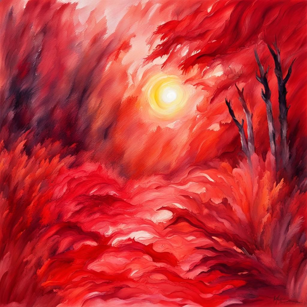 nature sunlight background red