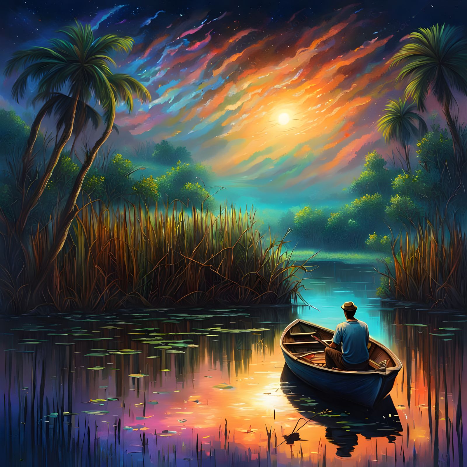 Fishing on the Swamp  by @GrizzMum