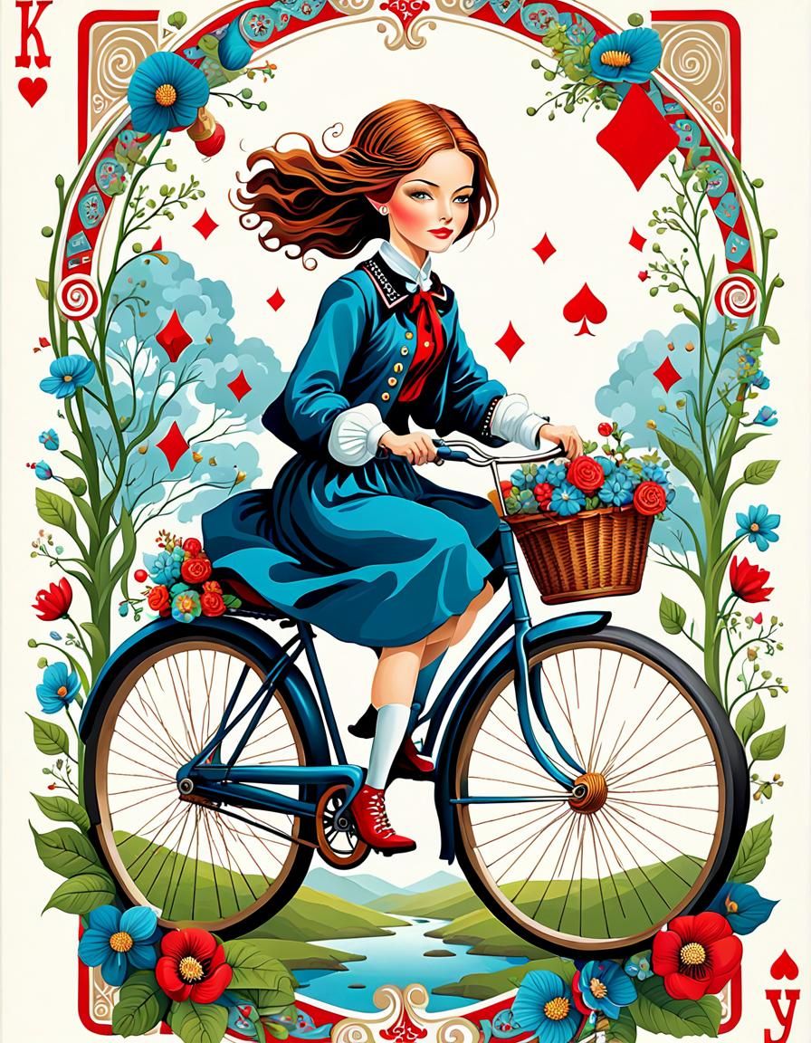 Riding bicycle