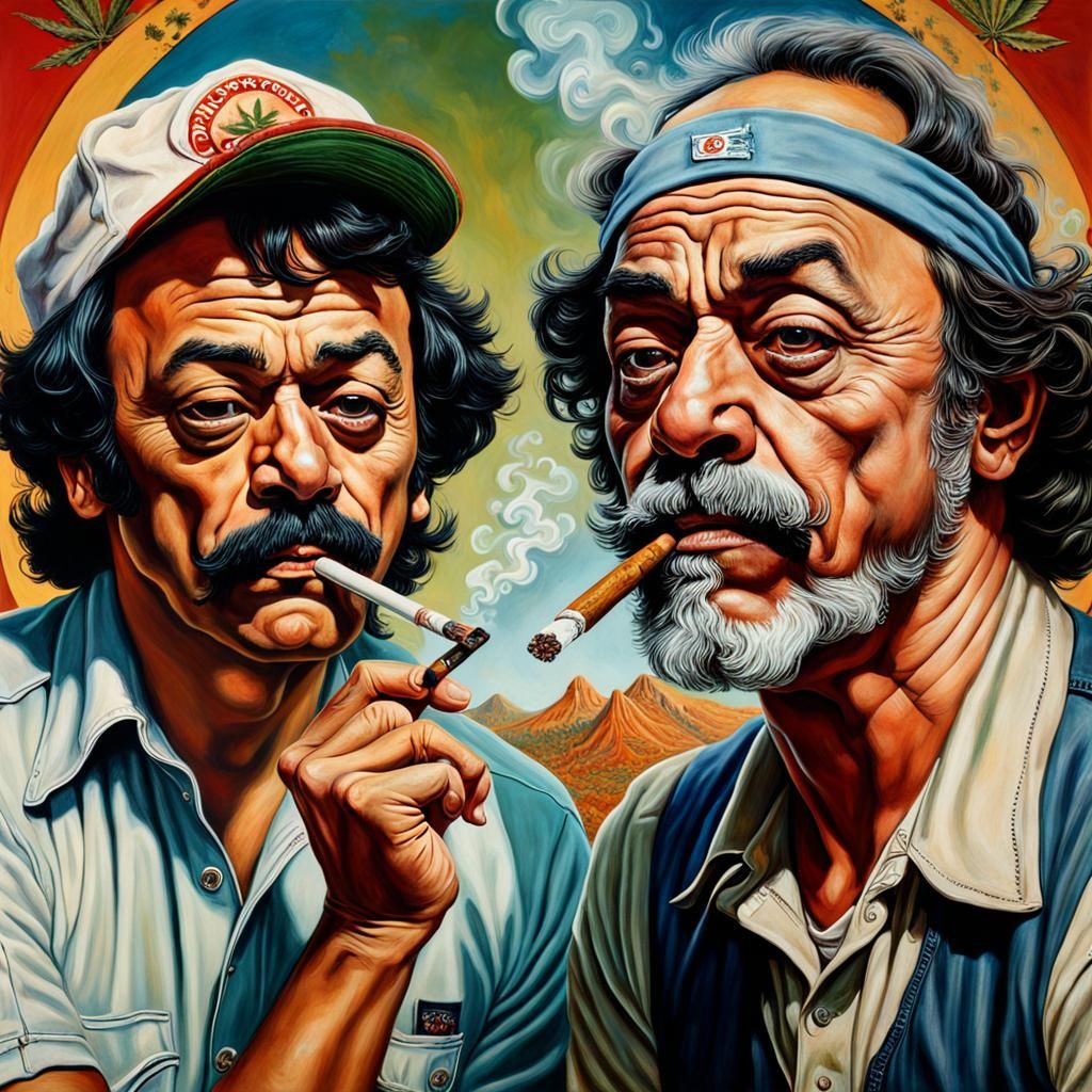 Cheech & Chong - AI Generated Artwork - NightCafe Creator