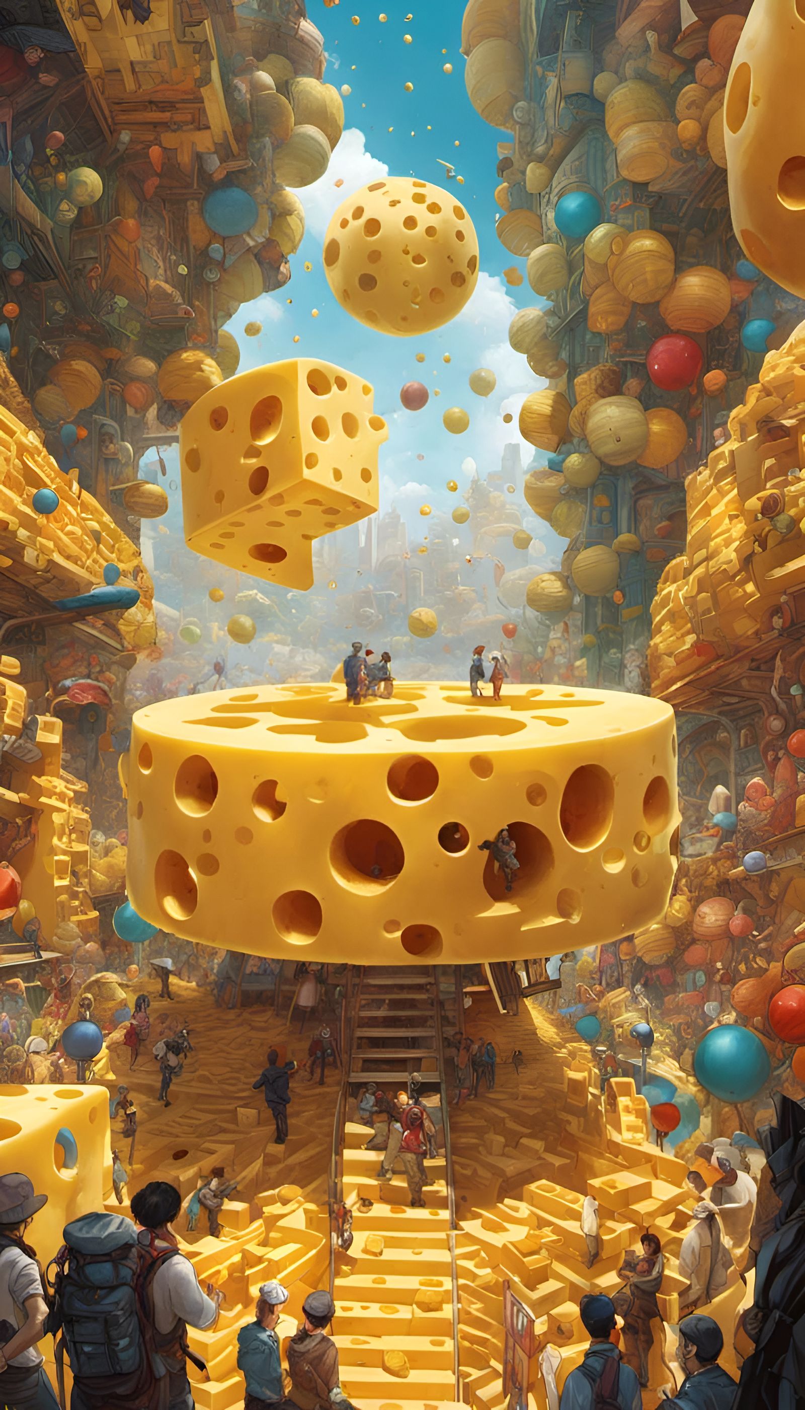 Welcome to Cheese-topia  by @new2ai