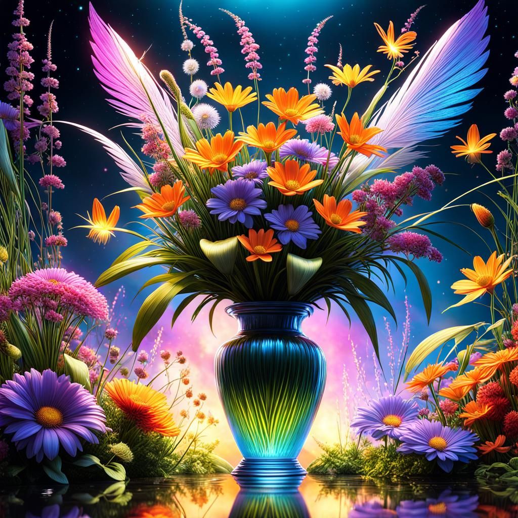 Flower Vase Still Life: Flowers 4