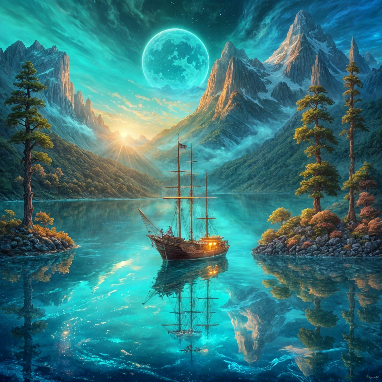 TURQUOISE BEAUTIFUL LAKE  by @ONC