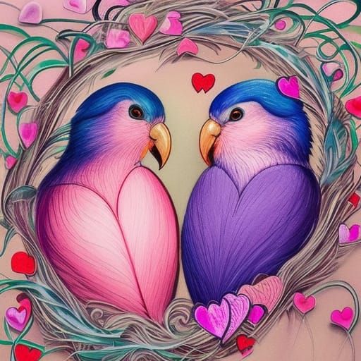 Love Birds Drawing by Richard Brooks - Fine Art America