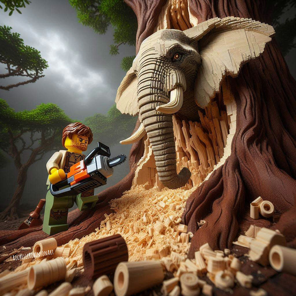 James The Wood Carver - Lego Art