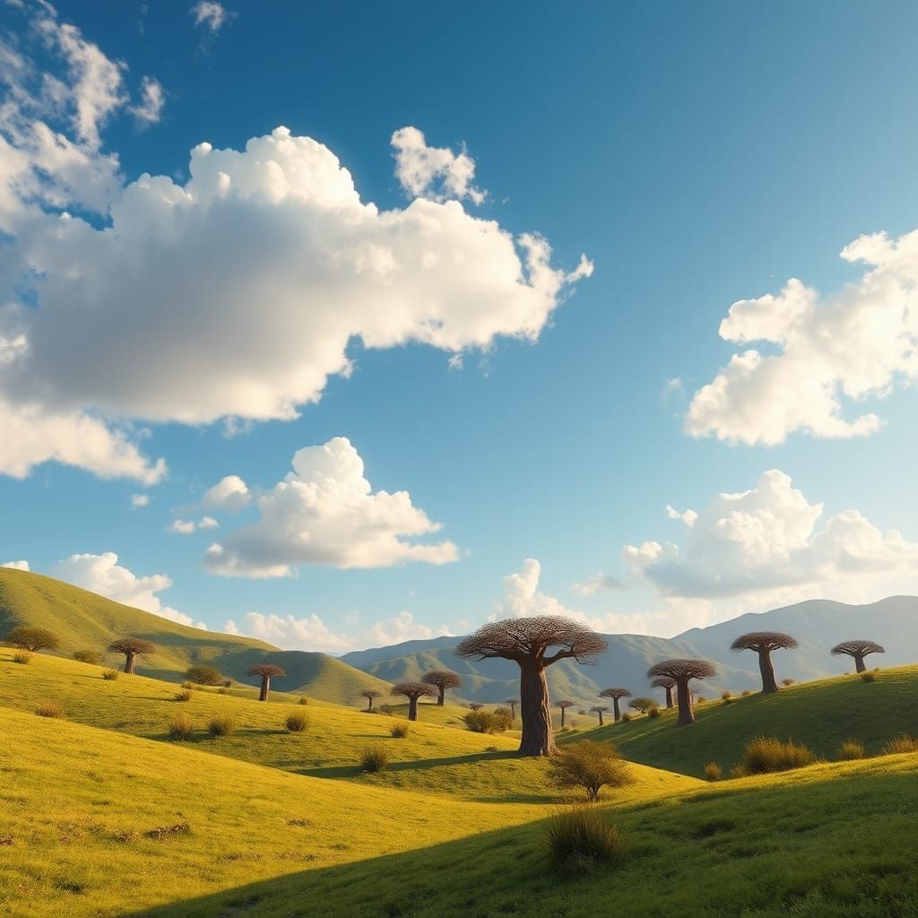 Idyllic Eritrea Landscape in Trending Digital Art Style