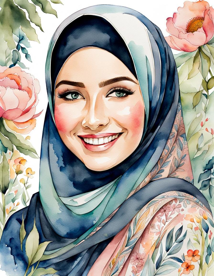 Hijab Beauty 👑🧕 - AI Generated Artwork - NightCafe Creator