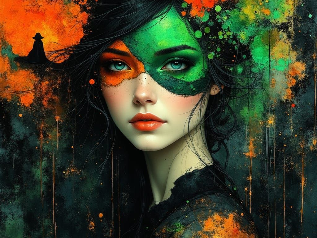 Neon Mask  by @Laura James