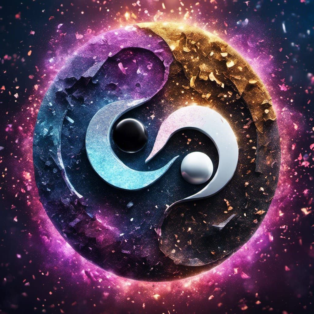 Yin and Yang of glitter