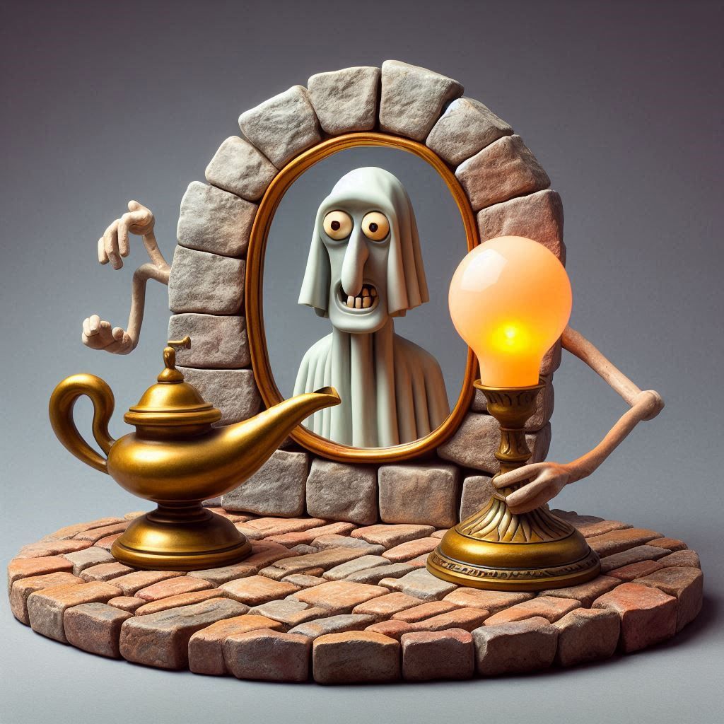 Ghoul with magic lamp