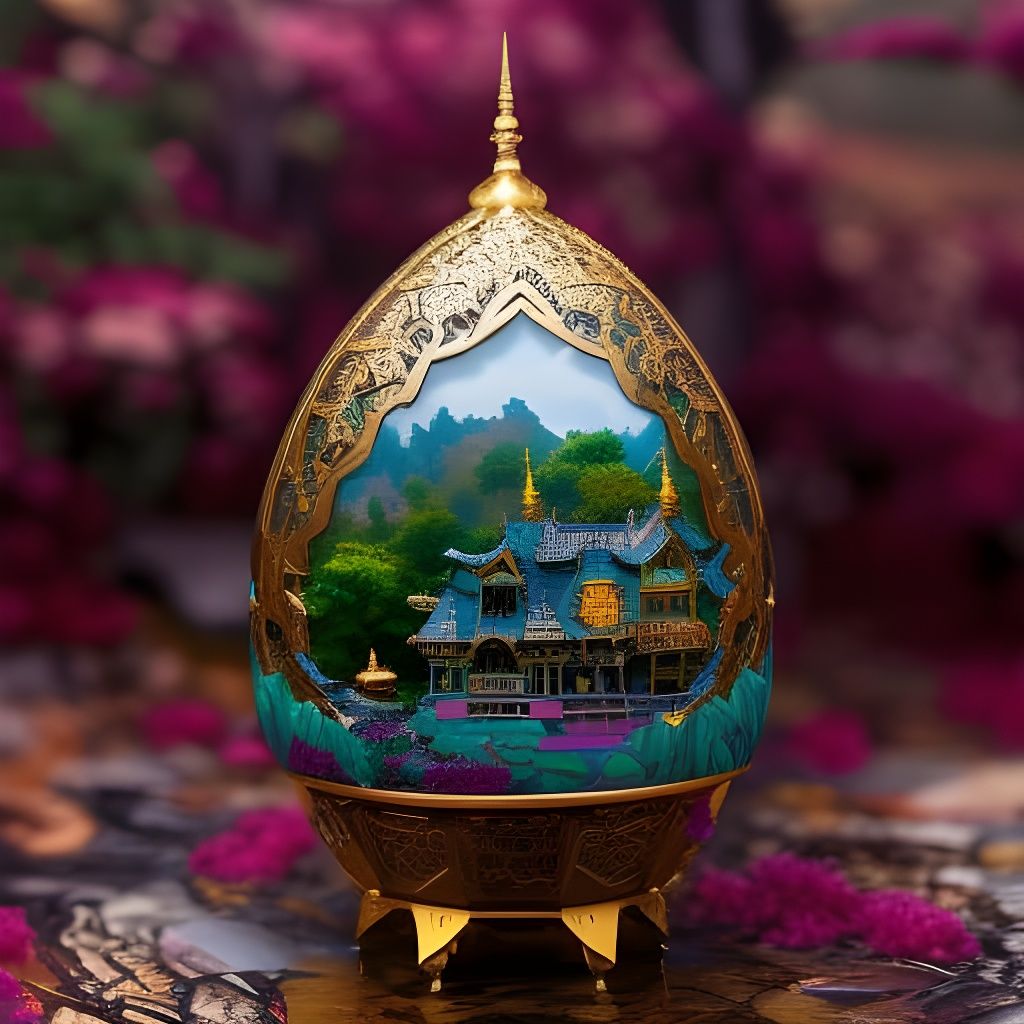 Castle egg AI Generated Artwork NightCafe Creator
