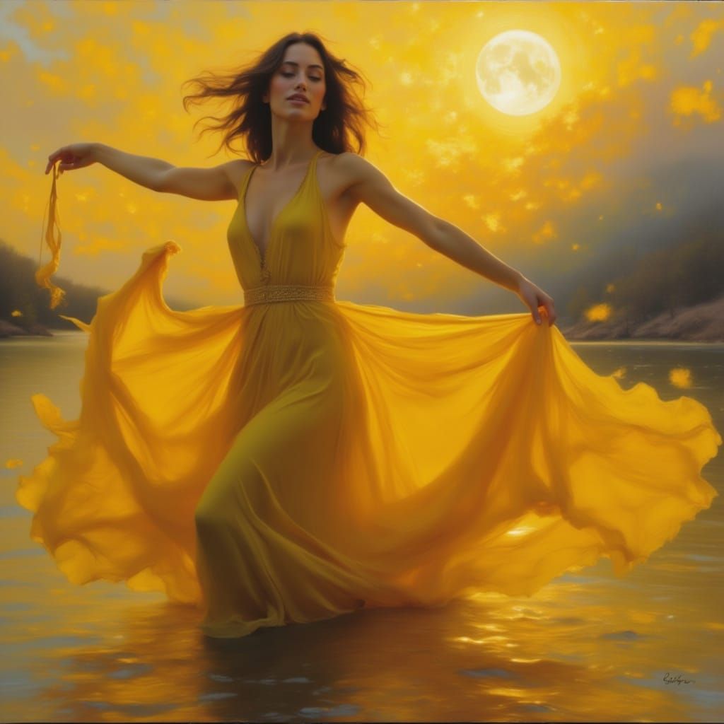 space pirate woman of fantasy thrill wearing tassels of Yellow hues <lora:Pentora:1.0>