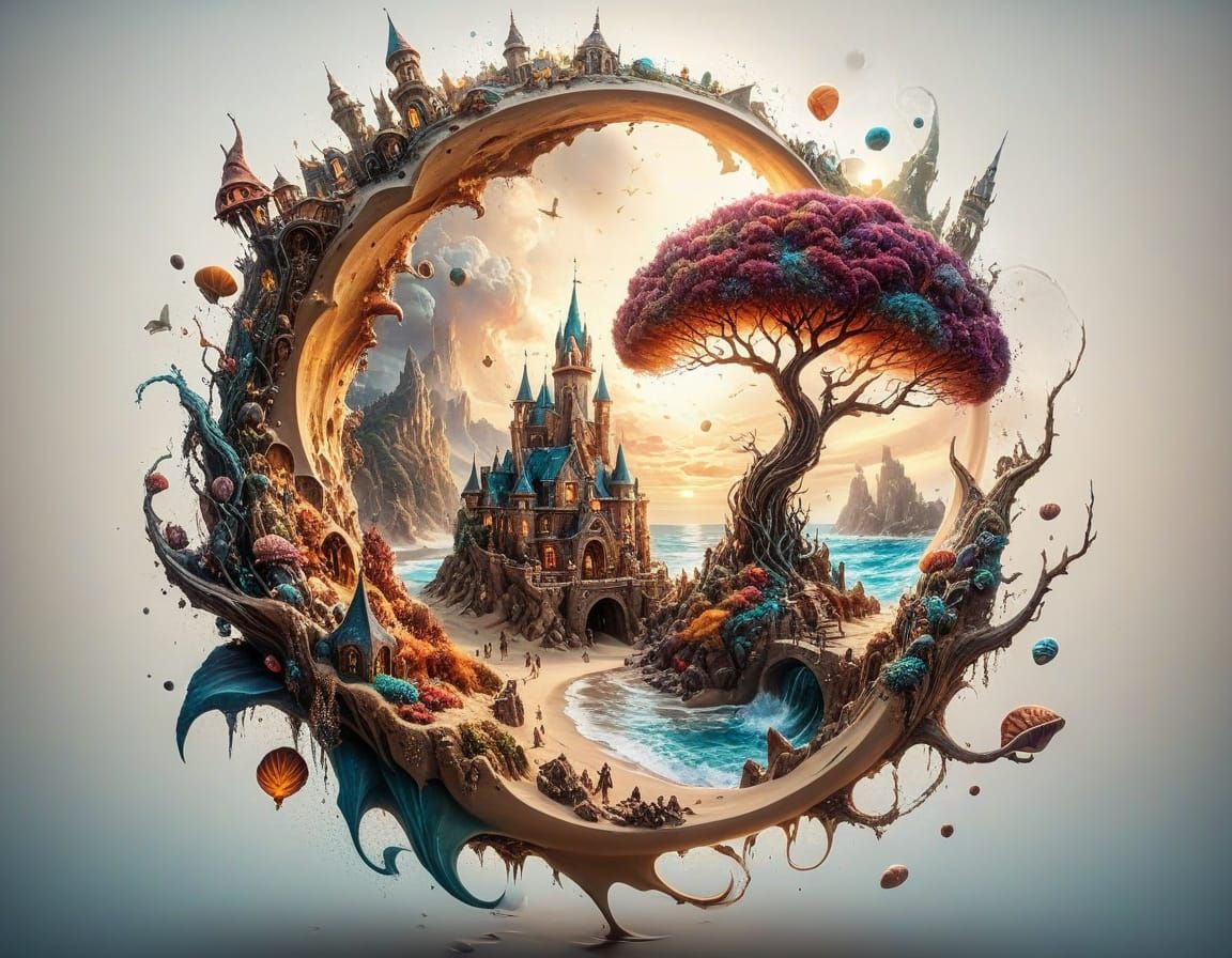 Living Sandcastle Town 🐚🌊