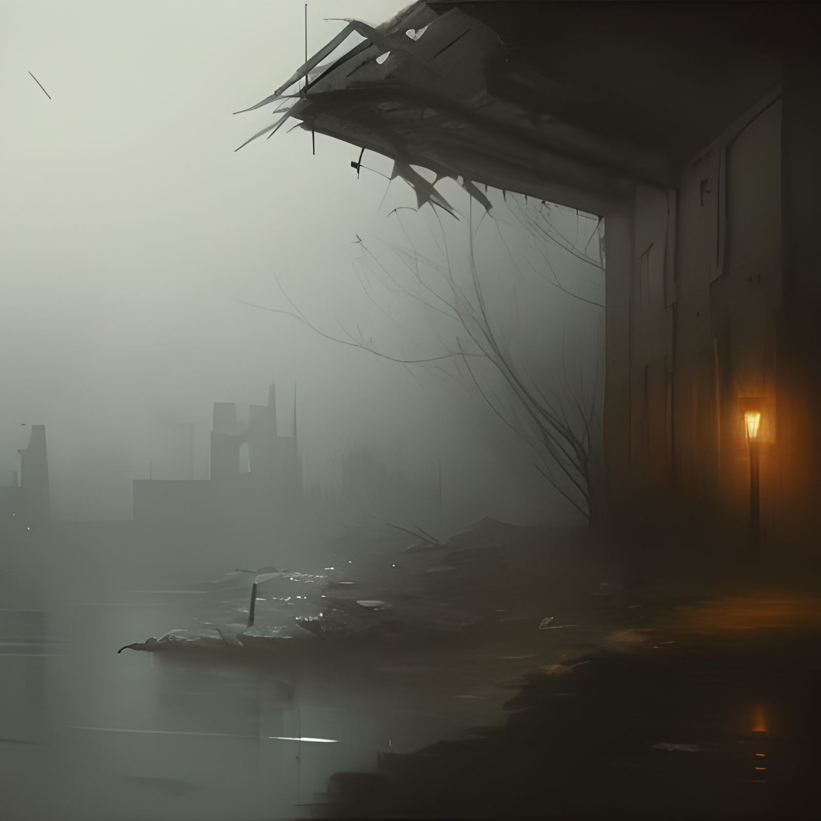 Last one home turns the light off, Foggy Scenes  by @blake delta (BD)